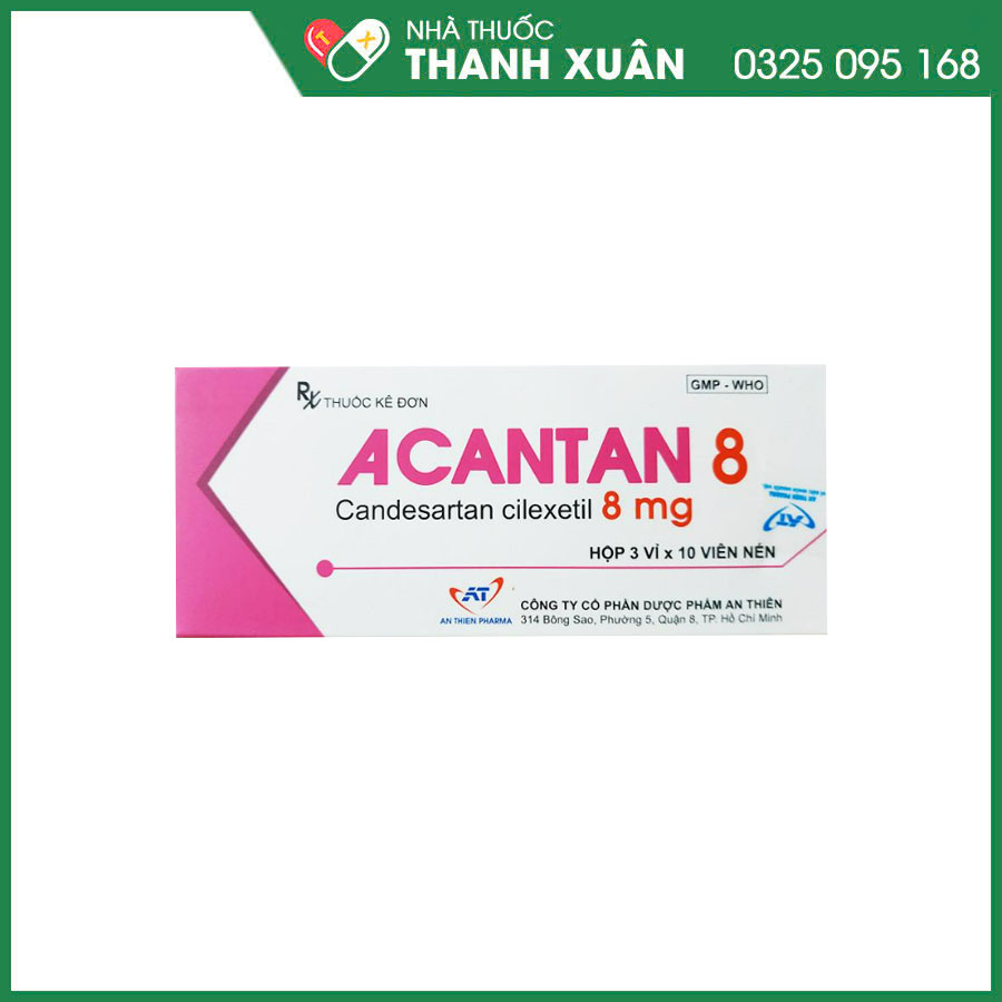 Acantan 8 thuốc điều trị tăng huyết áp